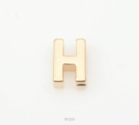 Upper Case Letter "H" in Matte Gold, Capital Letter "H" / MMG-001-B (H)