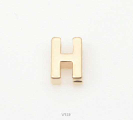 Upper Case Letter "H" in Matte Gold, Capital Letter "H" / MMG-001-B (H)