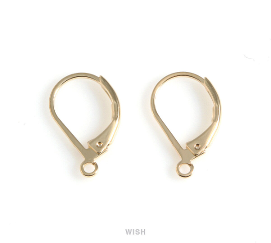 10pcs Clip Ear Wire Earrings in Gold, Clip Hoop Earrings / FG-030-E