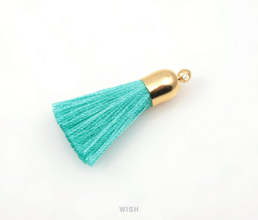 Mint Thread Tassel with Bell Cap in Gold / TMTG-001-T (Small)