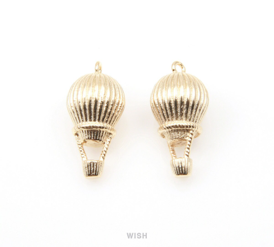 Hot Air Balloon Pendants in Matte Gold, Air Balloon / MMG-024-P