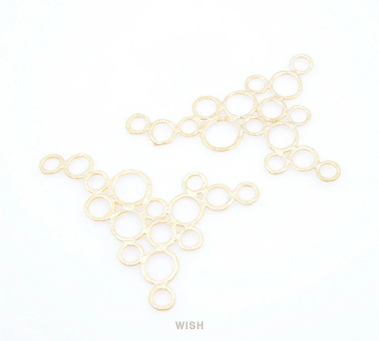 Bubble Pendants in Matte Gold, Multi Bubble Charms / MMG-051-P