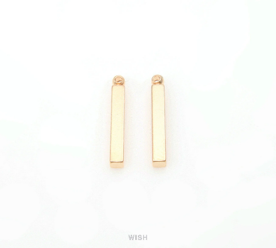 Small Bar Pendant in Matte Gold, Stick Charm / MMG-300-P