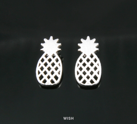 Pineapple Pendants in Matte Rhodium, Pineapple Charm / MMRH-331-P