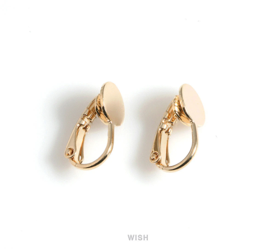 Clip on Earring Converters in Gold, Non Pierced Earrings / FG-034-E