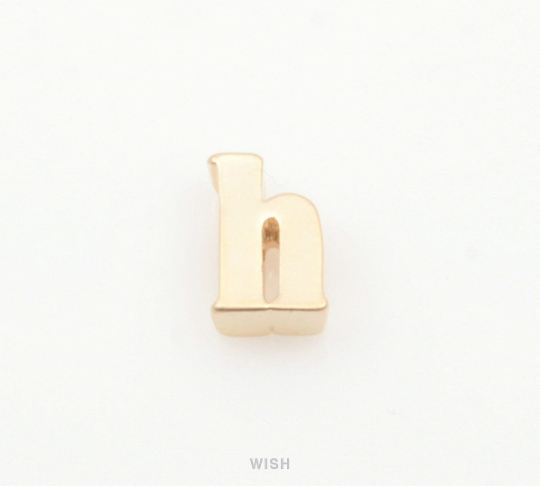 Lower Case Letter "h" in Matte Gold, Small Letter "h" / MMG-002-B (h)