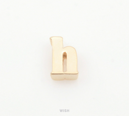 Lower Case Letter "h" in Matte Gold, Small Letter "h" / MMG-002-B (h)