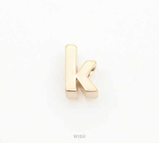 Lower Case Letter "k" in Matte Gold, Small Letter "k" /MMG-002-B (k)