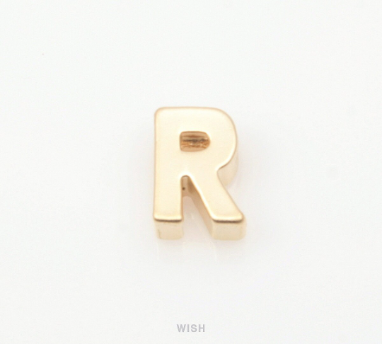 Upper Case Letter "R" in Matte Gold, Capital Letter "R" / MMG-001-B (R)