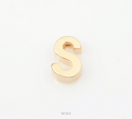 Upper Case Letter "S" in Matte Gold, Capital Letter "S" / MMG-001-B (S)