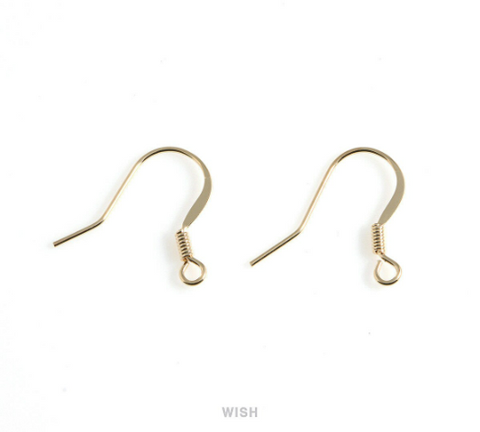 10pcs Fishhook Earrings Wires in Gold, Fishhook Earrings /FG-026-E