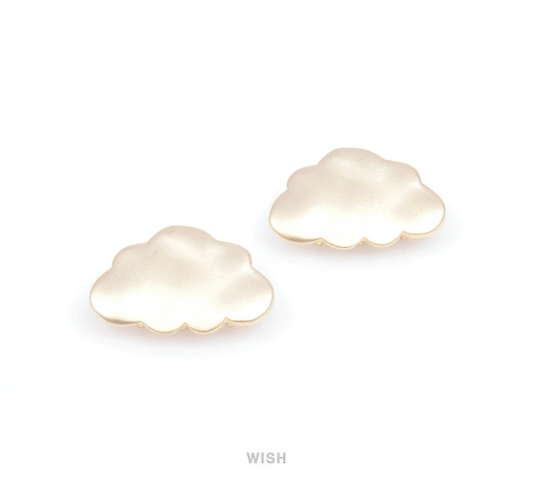 Cloud Pendants in Matte Gold, Cloud Charms / MMG-092-P Inactive