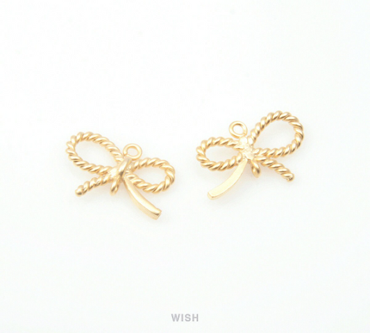 Ribbon Connectors in Matte Gold, Ribbon Charms / MMG-140-C