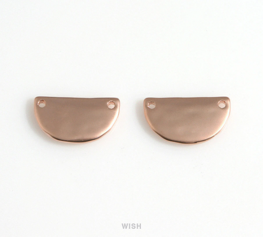Hammered Semicircle Charm in Rose Gold, Hammered Semicircle Pendants / MMRG-632-P