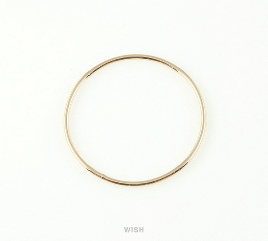 Open Circle Pendant in Gold, Open Circle Charm / MG-419-P (4pcs)