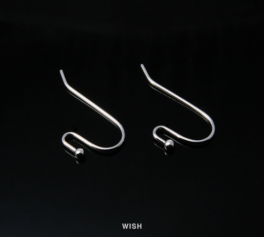 Ball Hook Earrings in Rhodium, Ball Hook Earrings / FRH-007-E (10 pcs)