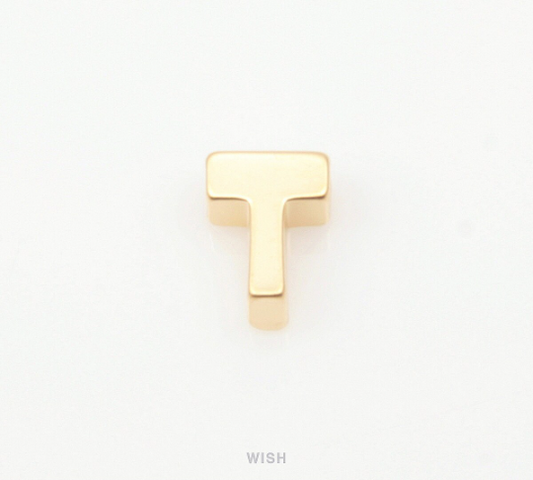 Upper Case Letter "T" in Matte Gold, Capital Letter "T" / MMG-001-B (T)