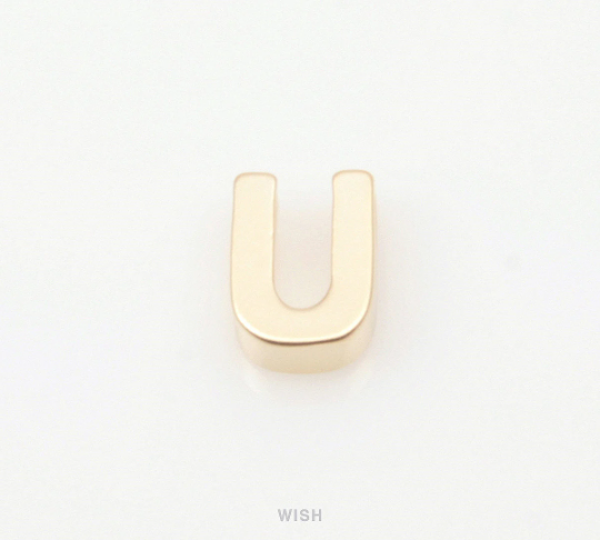 Upper Case Letter "U" in Matte Gold, Capital Letter "U" / MMG-001-B (U)