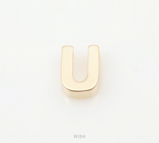 Upper Case Letter "U" in Matte Gold, Capital Letter "U" / MMG-001-B (U)