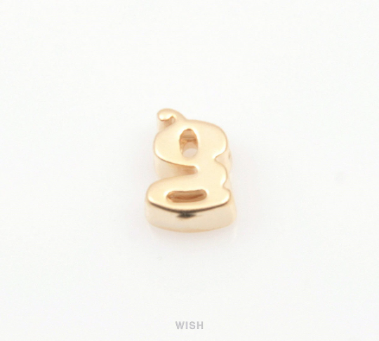 Lower Case Letter "g" in Matte Gold, Small Letter "g" / MMG-002-B (g)