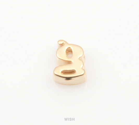 Lower Case Letter "g" in Matte Gold, Small Letter "g" / MMG-002-B (g)