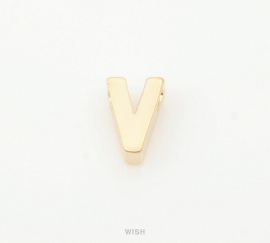 Upper Case Letter "V" in Matte Gold, Capital Letter "V" /MMG-001-B (V)