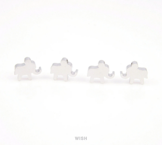 Elephant Beads Pendants in Matte Rhodium, Elephant Beads /MMRH-093-B