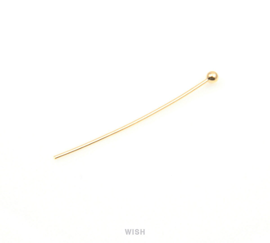 22 Gauge Ball Pin in Gold, Ball Pin Findings / FG-009-P