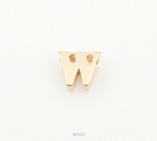 Lower Case Letter "w" in Matte Gold, Small Letter "w" / MMG-002-B (w)