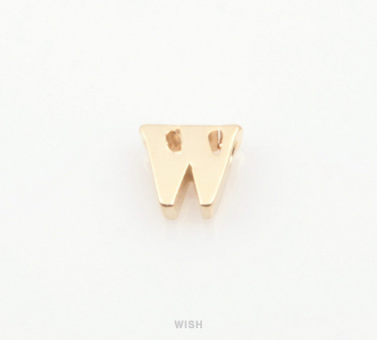 Lower Case Letter "w" in Matte Gold, Small Letter "w" / MMG-002-B (w)