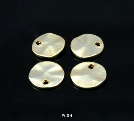 6pcs Medium Disc Pendants in Matte Gold, Disc Charm /MMG-134-P (Medium)