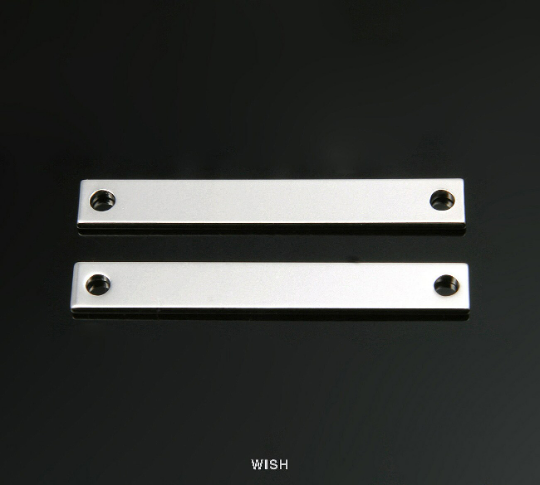 Blank Bar Pendant in Matte Rhodium, Bar Charm /  MMRH-298-P