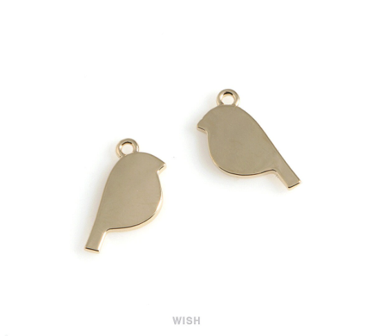 Sparrow Pendant in Gold, Gold Sparrow Charm / MG-547-P