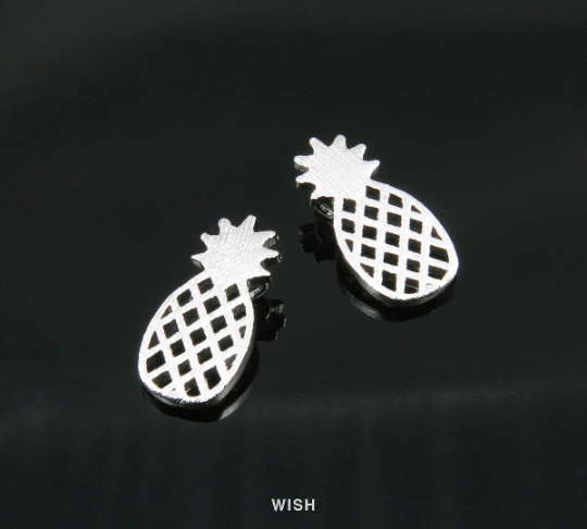 Pineapple Pendants in Matte Rhodium, Pineapple Charm / MMRH-331-P