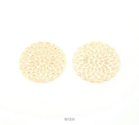 Geometry Circle Pendants in Matte Gold, Geometry Circle Charm / MMG-169-P