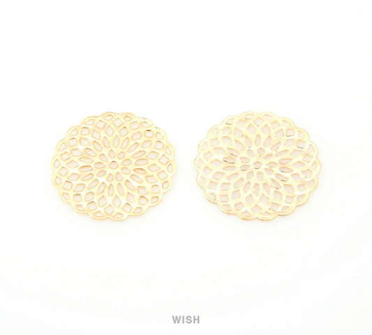 Geometry Circle Pendants in Matte Gold, Geometry Circle Charm / MMG-169-P