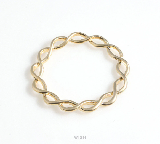 Infinity Circle Pendants in Matte Gold, Infinity Circle Charm / MMG-510-P