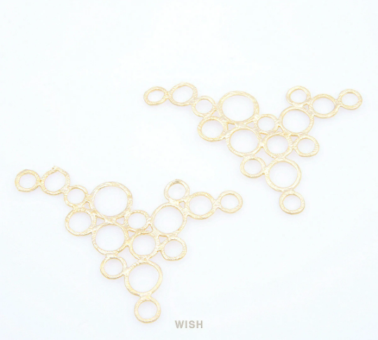 Bubble Pendants in Matte Gold, Multi Bubble Charms / MMG-051-P