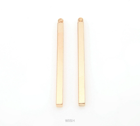 Large Bar Pendant in Matte Gold, Stick Charm / MMG-299-P (4pcs)
