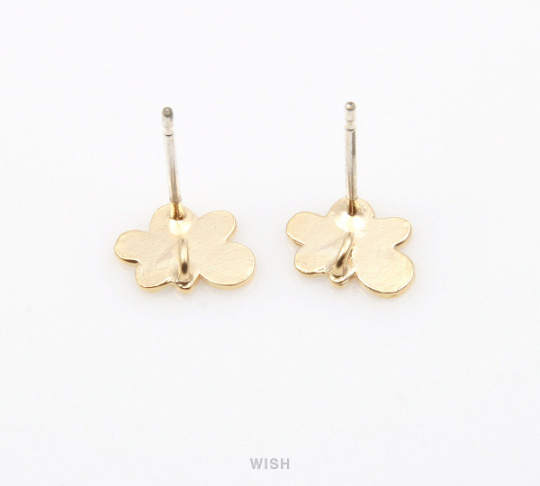 Cloud Stud Earrings in Matte Gold, Cloud Ear Post / MMG-242-E