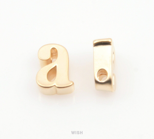 Lower Case Letter "a" in Matte Gold, Small Letter "a" / MMG-002-B (a)