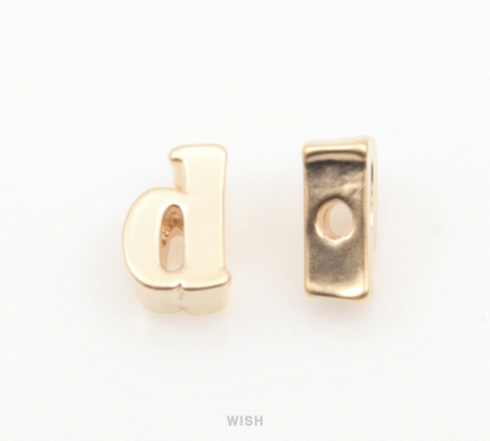 Lower Case Letter "d" in Matte Gold, Small Letter "d" / MMG-002-B (d)