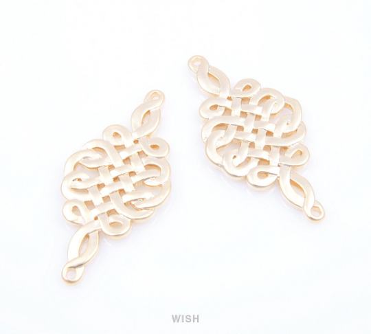 Celtic Rope Connectors in Matte Gold, Rope Charms / MMG-052-C