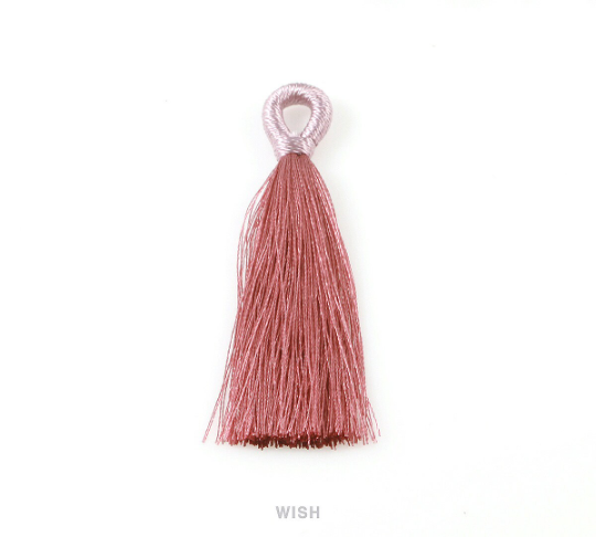 Purple Cotton Thread Tassel, Purple Silk Tassel Earrings / TPUG-008-T