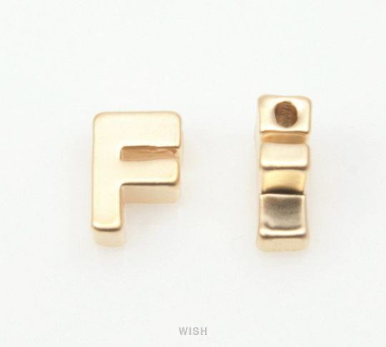 Upper Case Letter "F" in Matte Gold, Capital Letter "F" / MMG-001-B (F)