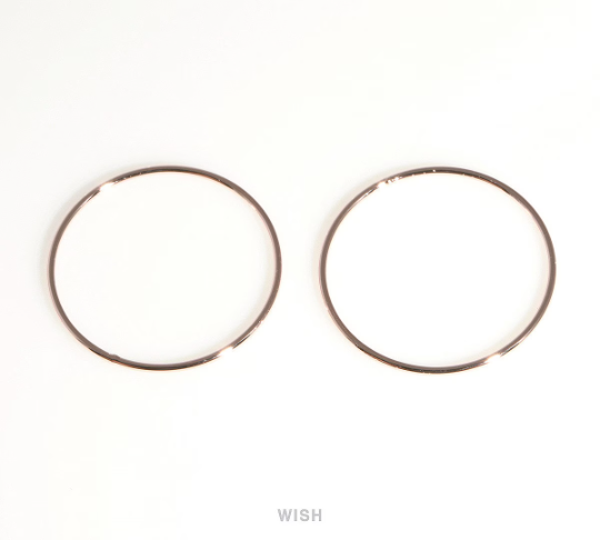 Open Circle Pendant in Rose Gold, Open Circle Charm / MRG-419-P (4pcs)