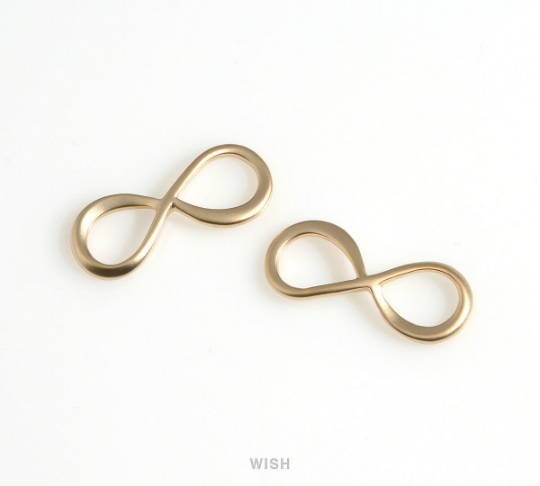 Infinity Pendants in Matte Gold, Infinity Circle Charm / MMG-640-P