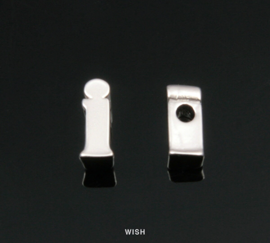 Lower Case Letter "i" in Matte Rhodium, Small Letter "i" / MMRH-002-B (i)