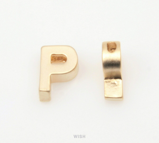 Upper Case Letter "P" in Matte Gold, Capital Letter "P"/MMG-001-B (P)