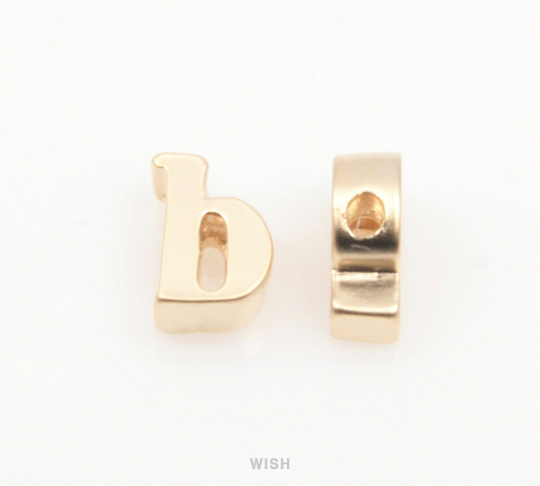 Lower Case Letter "b" in Matte Gold, Small Letter "b" / MMG-002-B (b)